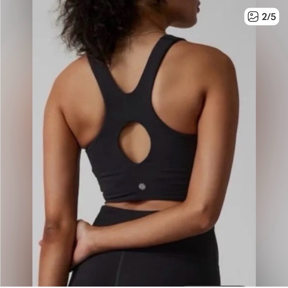 Athleta Black Racerback Sports Bra